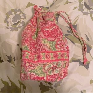 Vera Bradley Ditty / Laundry Bag in Petal Pink